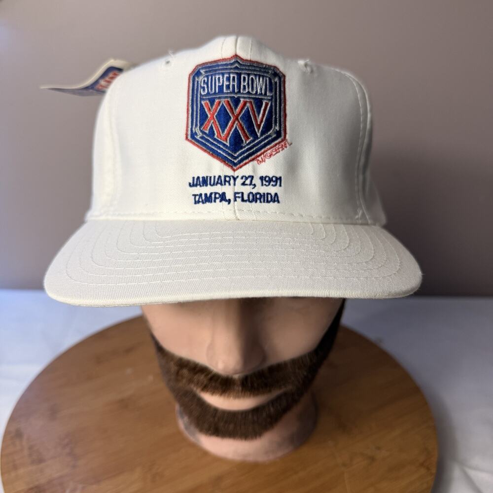 New VTG 90s American Needle Superbowl XXV 25 SnapBack Hat Cap NFL Giants Bills